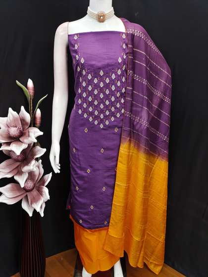 Rangtulika Ethnics
                        Embroidered Unstitched Dress Material