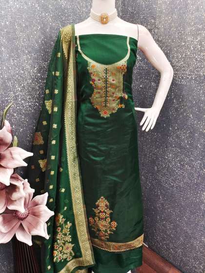 Rangtulika Ethnics
                        Embroidered Unstitched Dress Material