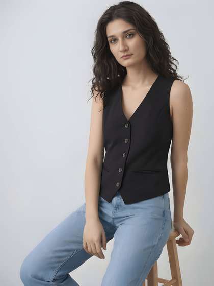 The Roadster
                        Lifestyle Co V-Neck Sleeveless Slim Fit
                        Waistcoat