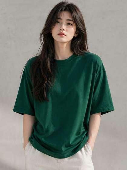 PockMAN Women
                        Drop-Shoulder Sleeves Bio Finish T-shirt