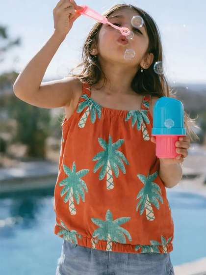 Somersault Rust Tropical
                    Square Neck Sleeveless Top