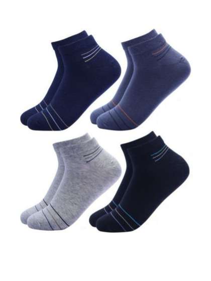 akeet trend Unisex
                        Cotton Assorted Striped Ankle Length Socks