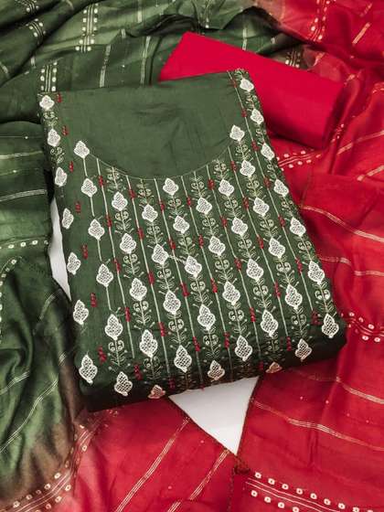 Rangtulika Ethnics
                        Embroidered Unstitched Dress Material