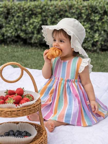 Somersault Striped Fit
                    & Flare Dress