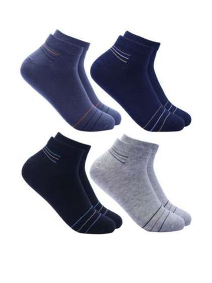 akeet trend Unisex
                    Cotton Assorted Striped Ankle Length Socks