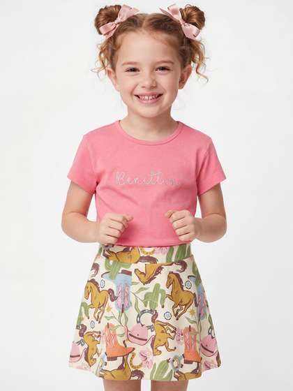 United Colors of
                    Benetton Girls Pure Cotton Tshirts