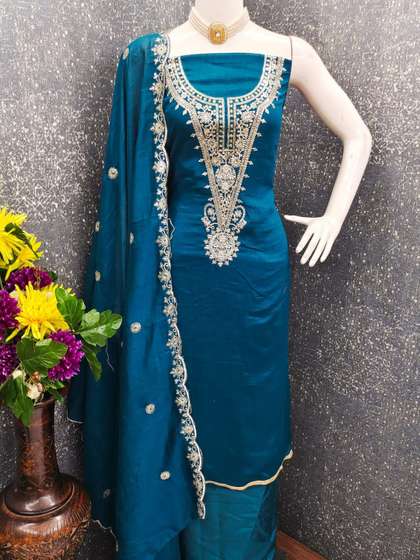 Rangtulika Ethnics
                        Embroidered Unstitched Dress Material