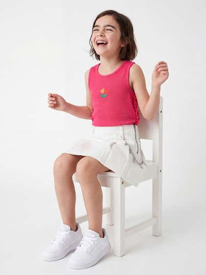 United Colors of
                    Benetton Floral Cotton Tank Top