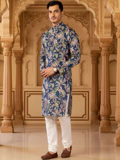 RANGRAAG Men Floral
                        Printed Floral Kurta