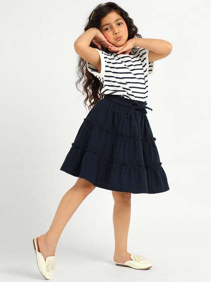 Somersault Girls
                        Striped T-shirt with Skirt