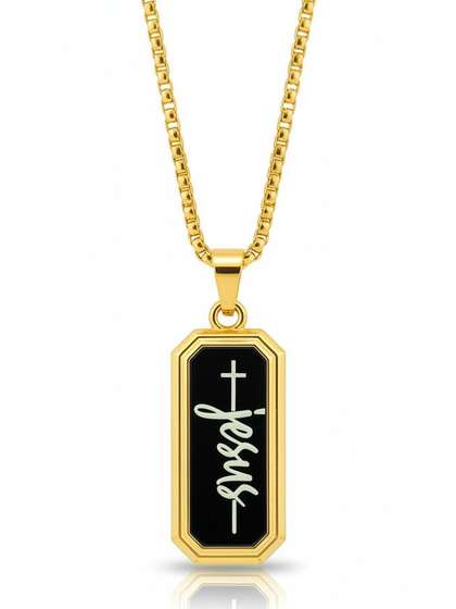 M Men Style
                    Rhodium-Plated Geometric Pendants with Chains