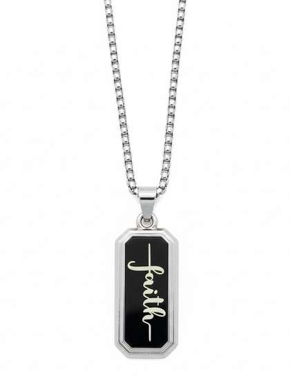 M Men Style
                      Rhodium-Plated Geometric Pendants with Chains