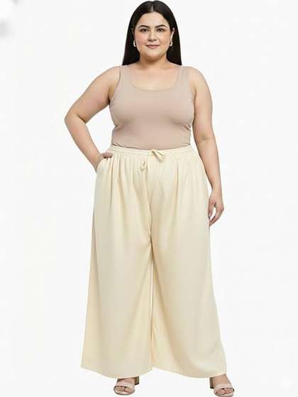 KGFONECLOTH Women
                        Flared Knitted Ethnic Palazzos