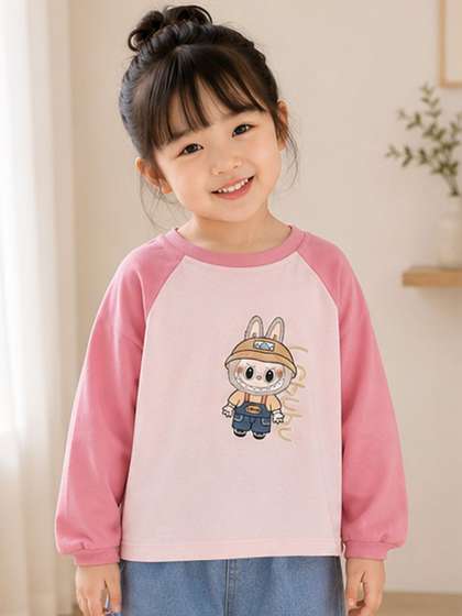 YK Girls Printed
                      T-shirt