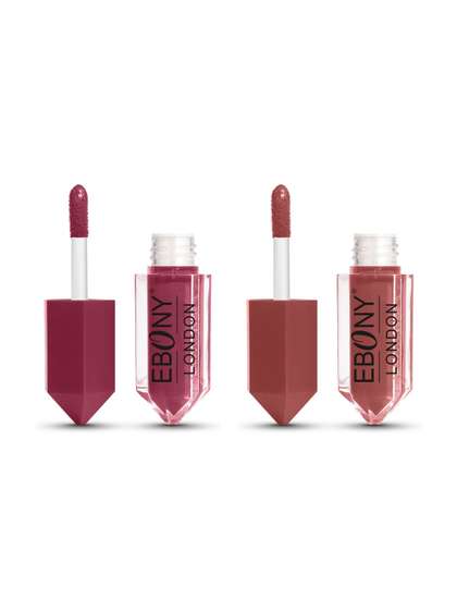 EBONY LONDON Set Of
                        2 Non Transfer Liquid Lipstick - 2 ml Each -
                        Shade 04-05