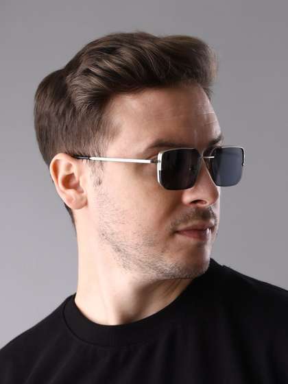 Mast & Harbour
                        Unisex Black Lens & Gold-Toned Square
                        Sunglasses with