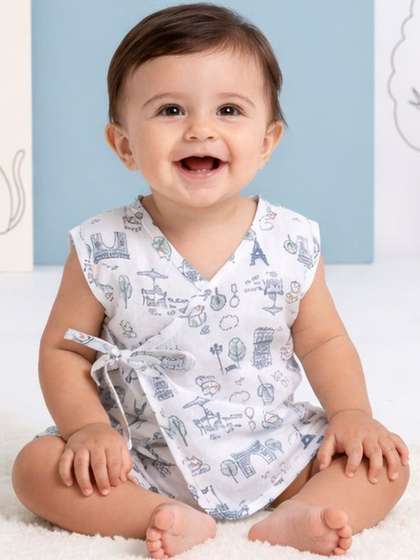 Tiny Tiggy Printed
                    Cotton Jhabla