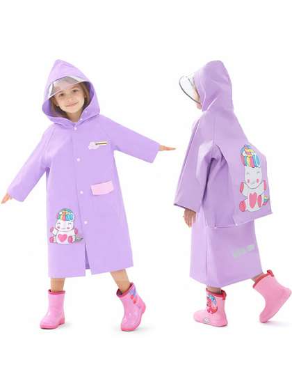 Bold N Elegant
                          Girls Printed Rain Jacket