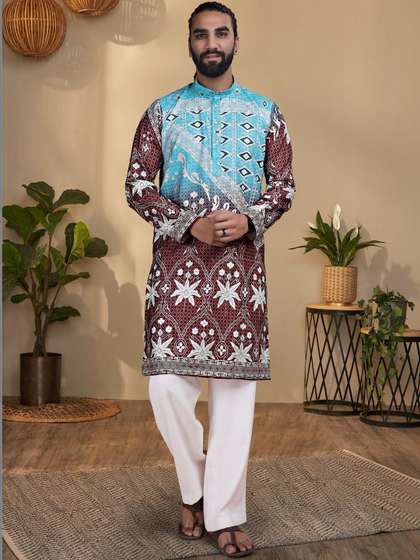 SZN Men Ethnic
                        Motifs Printed Kurta