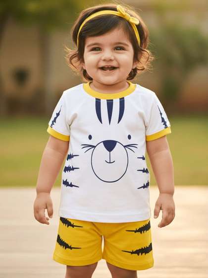 Wonder Klothes
                        Unisex Kids Printed T-shirt with Shorts