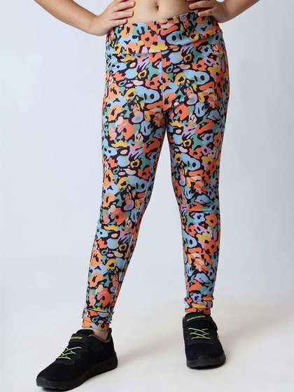UMILDO Girls Printed
                    Mid-Rise Ankle-Length Leggings