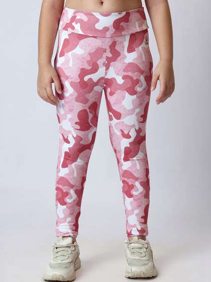 UMILDO Girls Printed
                    Mid-Rise Ankle-Length Leggings