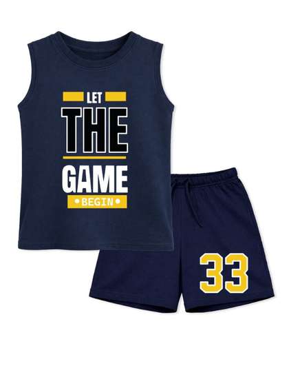 BLUSHES Unisex Kids
                        Printed T-shirt with Shorts
