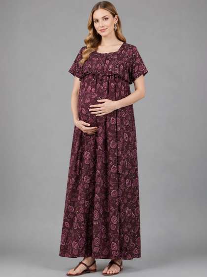 KIYAN NXT GEN
                        Printed Maxi Nightdress