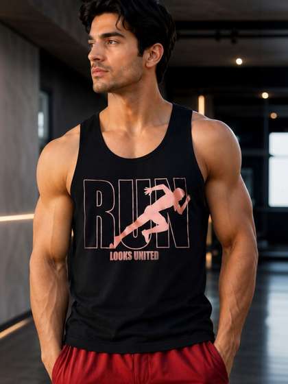 R.Code by The Roadster
                      Life Co. Printed Gym Vest