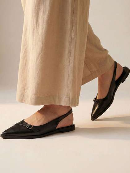 Pair ie Tales
                          Women Ethnic Mules with Buckles Flats
