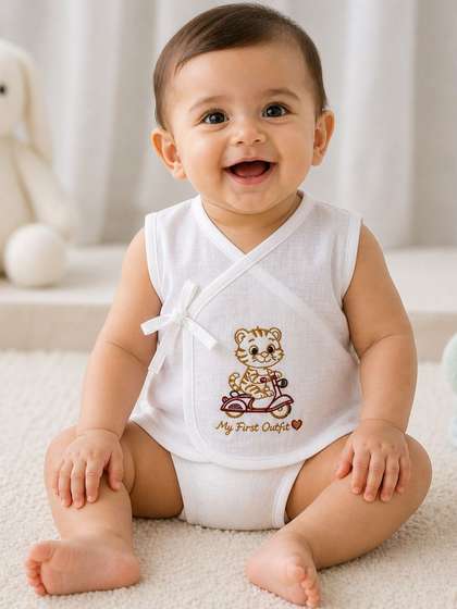 Tiny Tiggy Printed
                    Cotton Jhabla