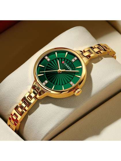 Curren Women Dial
                        & Bracelet Style Straps Analogue Date
                        Aperture Watch CU9097L-B