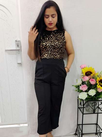 AmorLuxe Basic
                        Jumpsuit with Embroidered