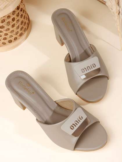Dollphin PU Block
                        Mules with Buckles