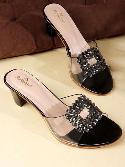Dollphin
                          Embellished Party Block Mules