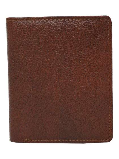 EXOTIQUE Men Textured
                      Leather Two Fold Wallet