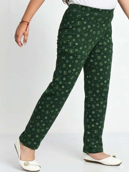 MTI FASHIONS Girls Pack
                    of 3 Regular Fit Floral Track Pants