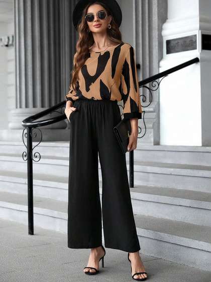 AmorLuxe Printed
                          Basic Jumpsuit
