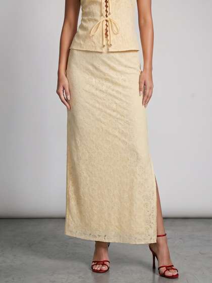 Phosphorus Women
                        Floral Laced Pencil Skirts