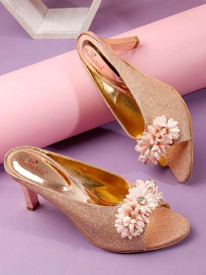Dollphin Textured PU
                        Party Block Mules