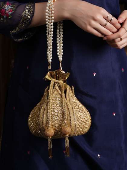 Anouk Embroidered
                        Potli Clutch