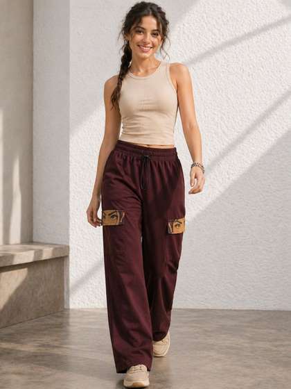 BAESD Girls Regular
                      Fit Graphic Print Track Pants