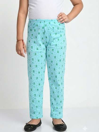 MTI FASHIONS Girls
                      Pack of 5 Regular Fit Abstract Track Pants