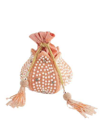 Anouk Embellished
                        Embroidered Potli Clutch