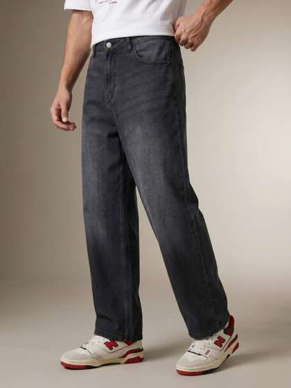 glitchez Men Baggy Fit Mid-Rise Jeans