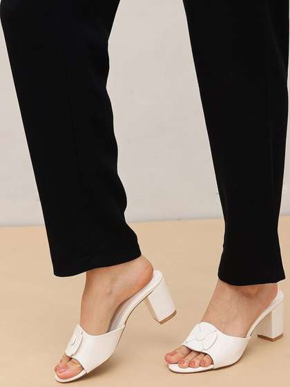 Pair ie Tales
                          Leather Block Heel Sandals