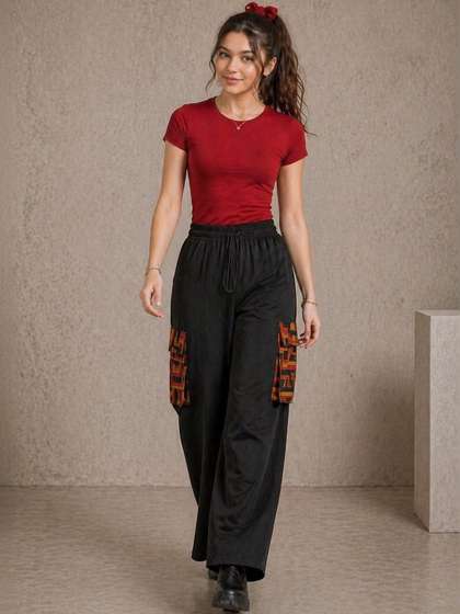 BAESD Girls Regular Fit
                    Geometric Track Pants