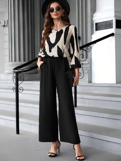 AmorLuxe Printed
                        Basic Jumpsuit