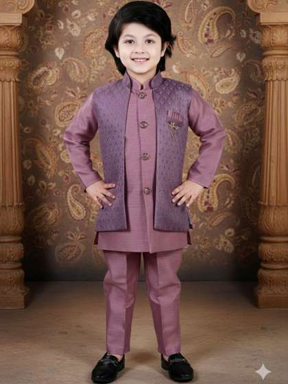 BAESD Boys Ethnic
                      Bollywood Style Indo-Western Silk Sherwani Set