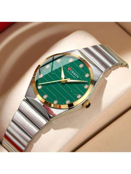 Curren Women
                        Embellished Dial & Bracelet Style Straps
                        Analogue Watch CU9110L-A
